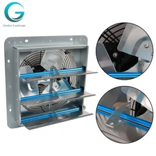 Shutter Exhaust Fan Shop Exhaust Fan 12'' Wall Mounted Aluminum W/Power Cord