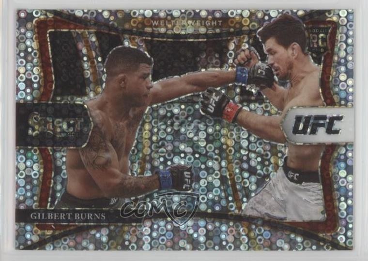 2021 Panini Select UFC Premier Level Disco Prizm Gilbert Burns #139 0s5s
