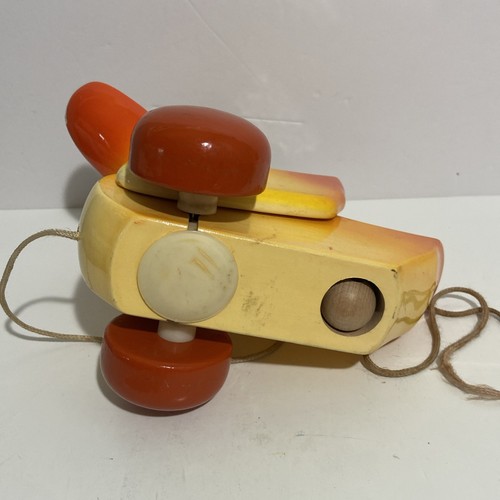Kouvalius Toddler Pull Toy Duck Vintage Wood Moving Head And Wings - Picture 5 of 6