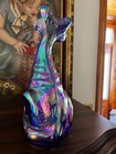 Winking Alley Cat Cobalt Blue Carnival Glass by Mosser for Fenton Glass 11 “ — photo 4