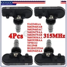 Set (4) Tire Pressure Sensor TPMS 315MHz for Jeep Dodge Chrysler OEM 56029479AB