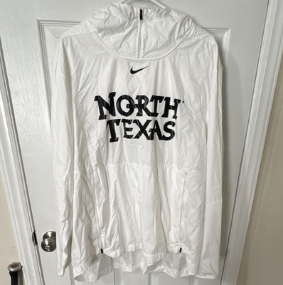 #ad Nike Men#x27;s Hooded Zip Windbreaker Jacket White Black Graphic Print XXL $20.00