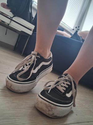 VANS Old Skool Kinder Sneaker Low Top Schwarz/Weiß EU 36,5 Schnürung