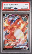 2020 POKEMON SPADA E SCUDO OSCURITÀ FIAMME #020 FULL ART/CHARIZARD VMAX PSA 10