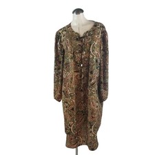 Emma & Michele Size 3X Paisley Dress Multi-color