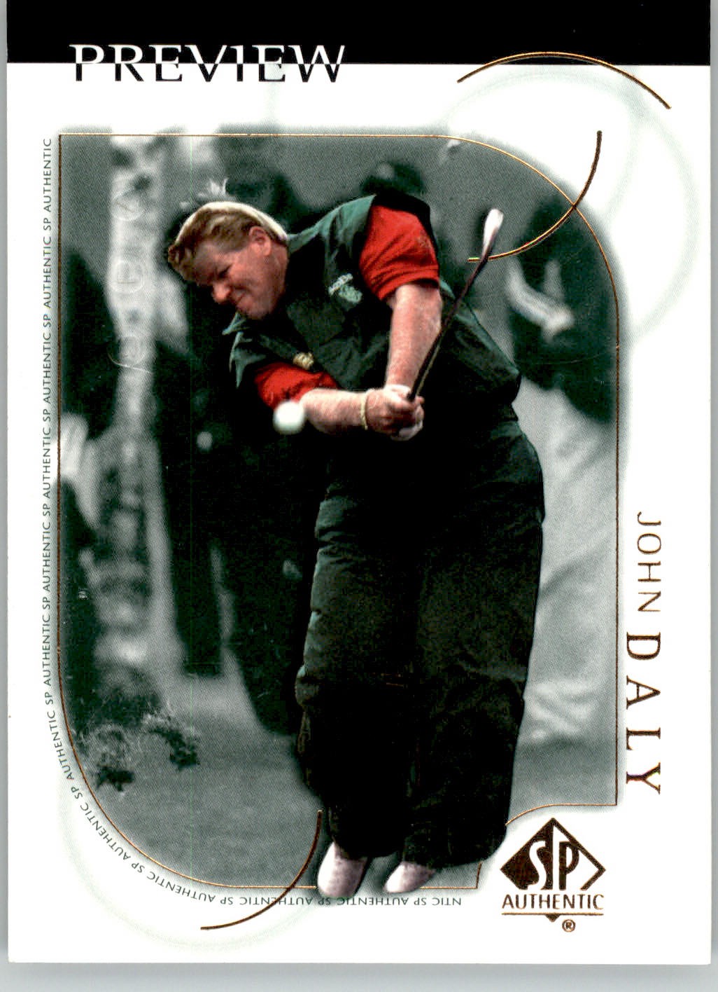 John Daly - 2001 Upper Deck - #1 - SP Authentic Preview Golf