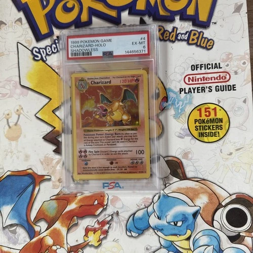 1999 Pokemon Base Set Shadowless Charizard #4 PSA 6 EX-MT WOTC Holo Rare