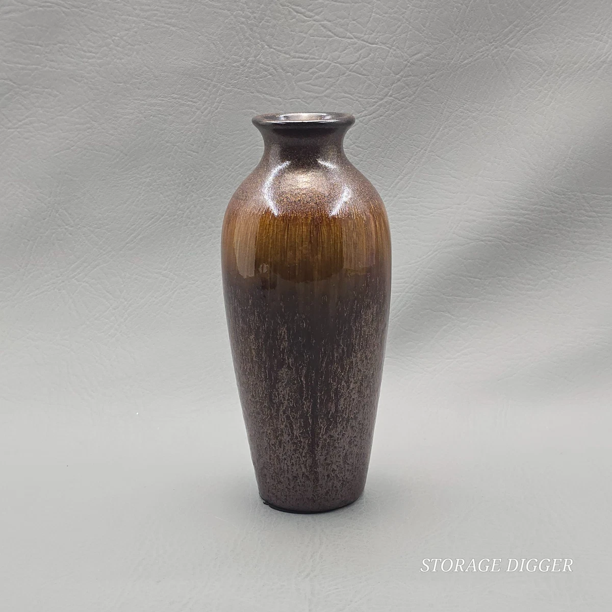 陶器製花瓶 褐色と黒のグラデーション 艺术褐色花瓶花瓶| eBay