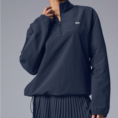 Alo Yoga Light Weight Takeaway Track Pullover Navy S | eBay