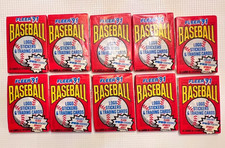 Lot of 10 1991 Fleer Baseball Wax Packs Factory Sealed Unopened 14 Cards + Stick