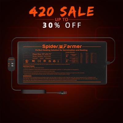 Spider Farmer 20''/48'' Seedling Heat Mat Digital Thermostat Combo Set Hydroponics
