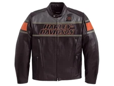 Motorcycle Jacket Harley Davidson Men's Biker Blocker Black Real Leather Jacket