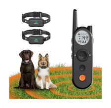 Htcuto X3 Wireless Dog Fence Training Collar for 2 Dogs, 3500FT Adjustable ...