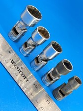 Snap-on Swivel Socket Set 3/8” Drive 3/8” to 3/4” 12 Point 5 pieces USA F-0T-2