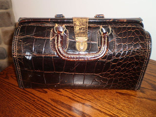 Doctor's Bag 1950s Upjohn Case Brown Vintage Genuine Cowhide Leather