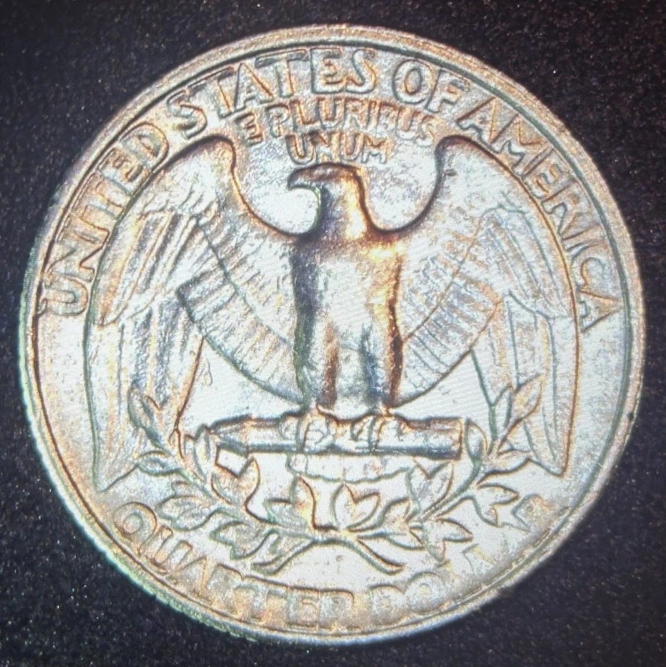 OFF CENTER STRIKE  1985 P Washington Quarter Circulated US Mint ERROR  - Image 3 of 4