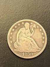1858-O Seated Liberty Half Dollar