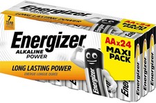 24x Energizer AA Alkaline Power Batteries Maxi Pack LR6 MX1500 MN Long Expiry UK 0.42 per battery