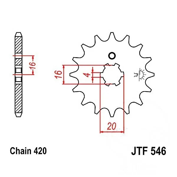 Ritzel Antriebsritzel 14-ZäHne 420-Teilung FüR Kawasaki KX 80 R Bj. 1991-1992-image