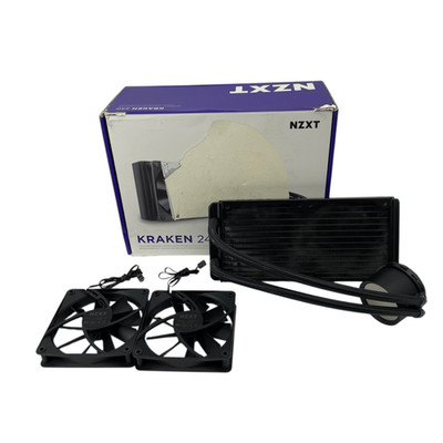 FOR PARTS NZXT Kraken 240 AIO CPU Liquid Cooler Black RL-KN-240-B1 #P2686 (AR)
