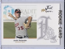 JUSTIN VERLANDER ROOKIE CARD 2005 Just Minors Detroit Tigers Houston Astros RC