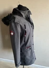 Canada Weather Gear Coat Women's XL Gray Zip Snap Faux Fur Remove Hood Midweight