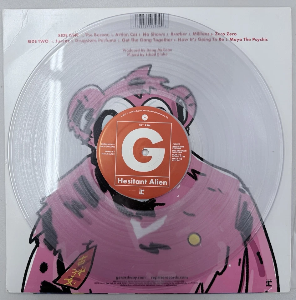 Gerard Way "Hesitant Alien" виниловая пластинка альбом - прозрачный винил - первый сольный альбом - Изображение 4 из 4