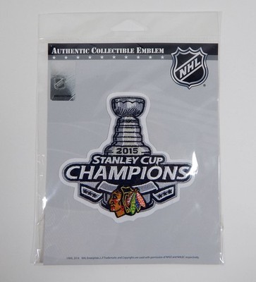 2015 Official Chicago Blackhawks Champions NHL Stanley Cup Finals Patch Jersey
