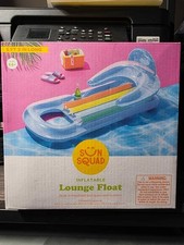Sun Squad Inflatable Lounge Float in blue