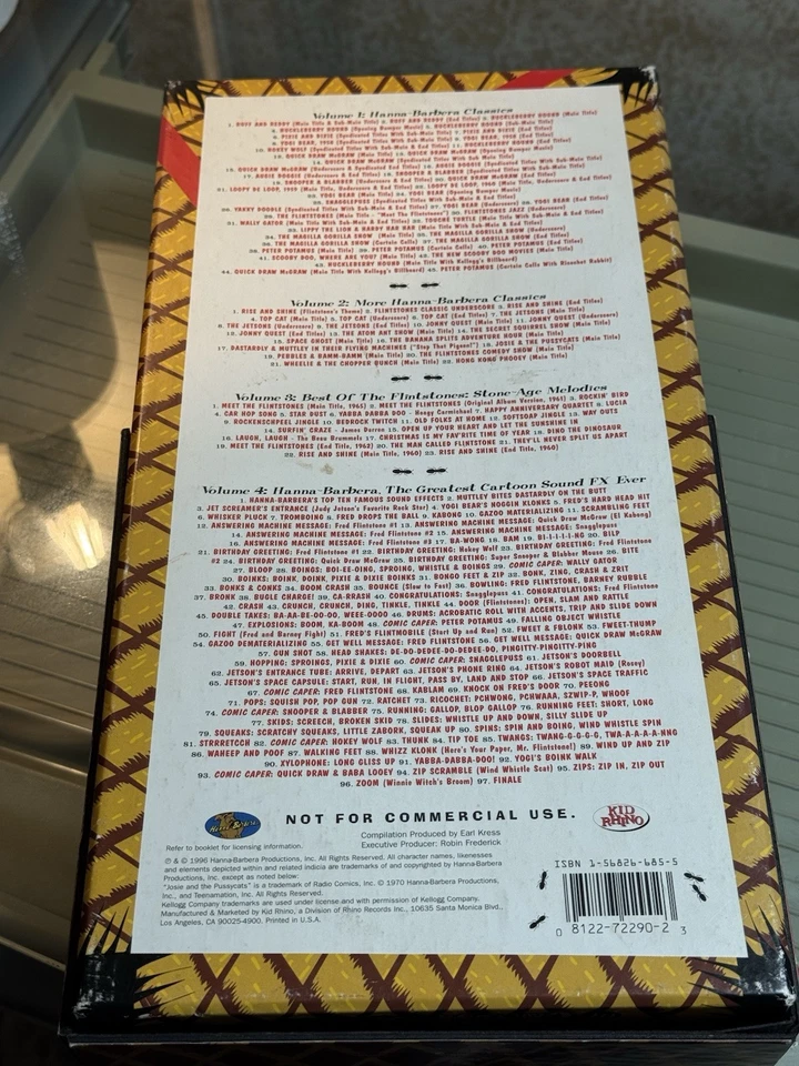 NEW Hanna-Barbera's Pic-a-Nic Basket of Cartoon Classics Themes 4 CD Box Set OOP - Image 4 of 4