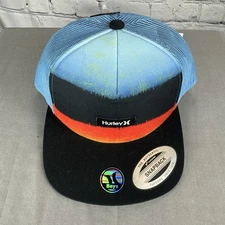 New Hurley Surfing (BOYS YOUTH) Mixtape Trucker Hat Adjustable Snapback YUPOONG