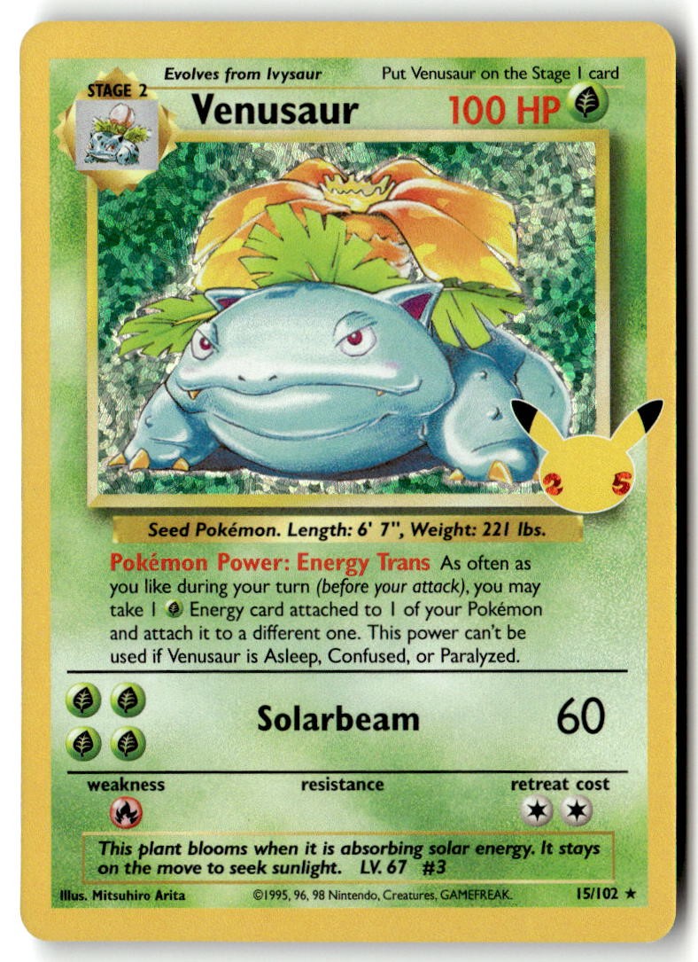 Venusaur 15/102 Classic Collection CCC Pokemon Holofoil Near Mint