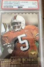 1999 UD Century Legend Century Collection Edgerrin James Rc /100 Psa 9