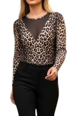 LaLa Anthony Women's Plus Size Cheetah Body Suit 1X NWT