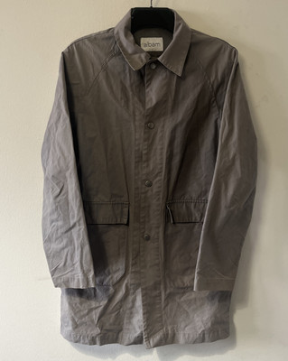Albam Chore Jacket Mens XS Grey Shacket Canvas Button Up Cotton Worker