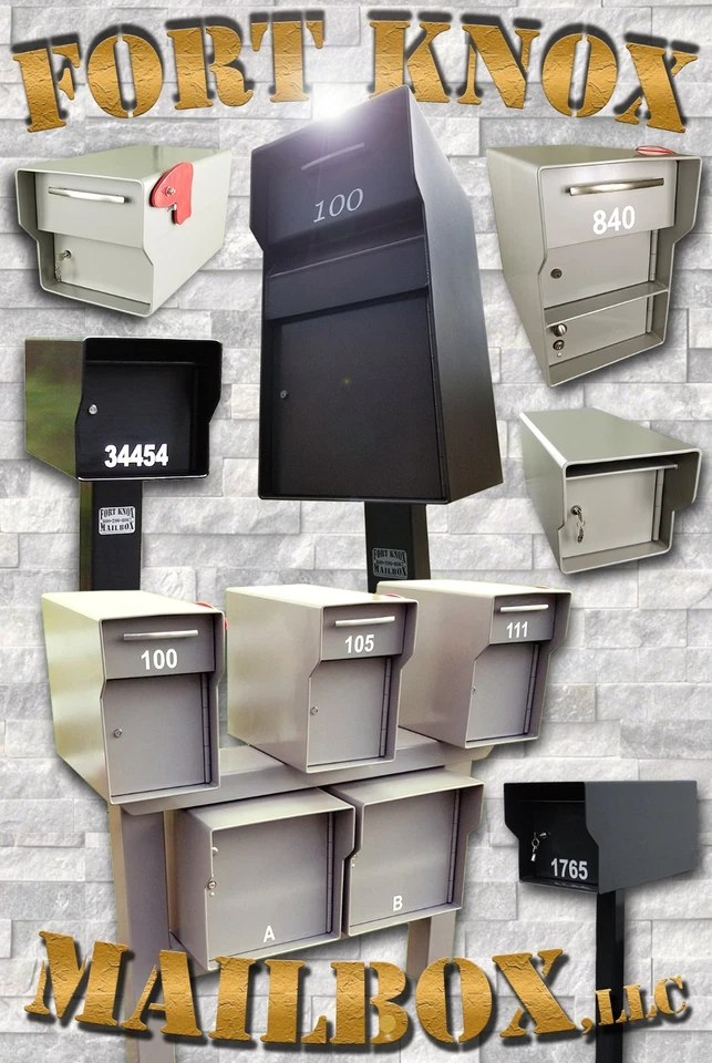 M1-LT Fort Knox Mailbox ~ 1/8 steel welded locking secure mailbox & Add a post - Image 4 of 4