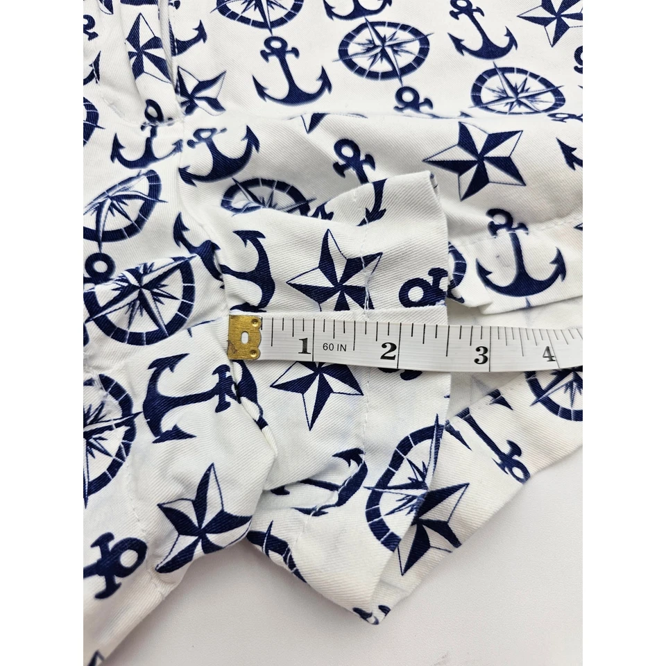 Женские белые/темно-синие морские шорты Macbeth Collection от Margaret Josephs  - Изображение 4 из 4