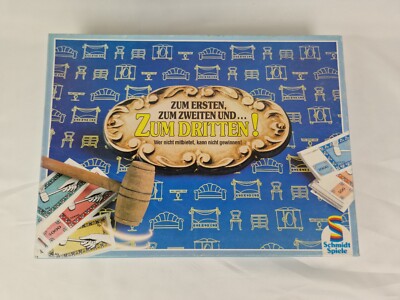Zum Ersten, zum Zweiten und ... Zum Dritten! Schmidt Spiele Brettspiel 1989 RAR