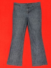 GAP ... Hadley   Wide Leg Flare 100  Cotton Denim Blue Jeans ... Size 12