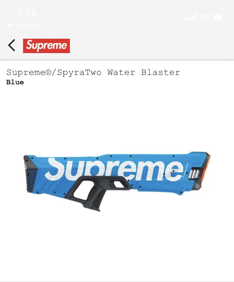 Supreme x Spyra Two Limited Edition Water Blaster Blue RARE FIND