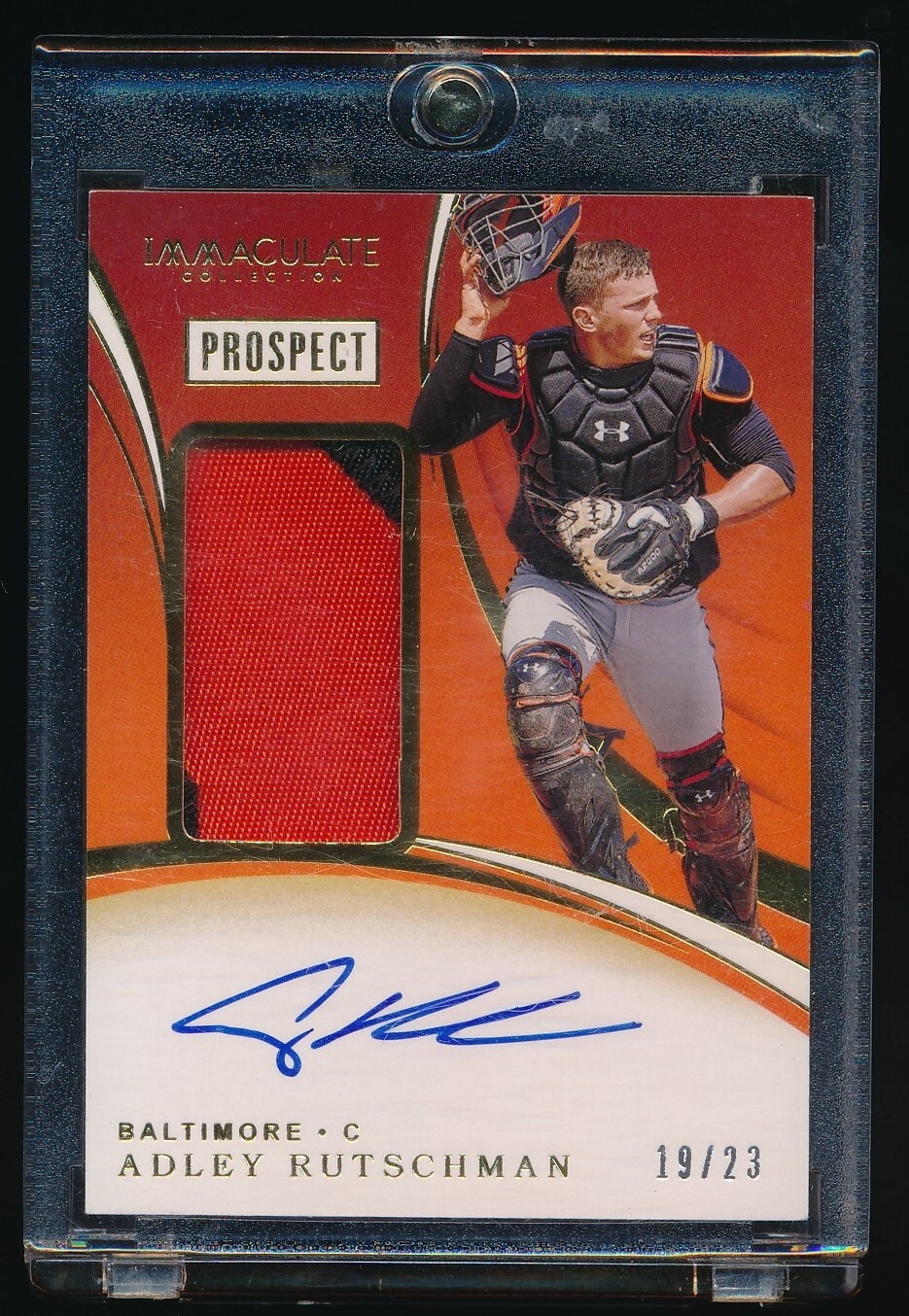 Adley Rutschman 2020 Panini Flawless Prospect Patch Auto 19/23 Orioles
