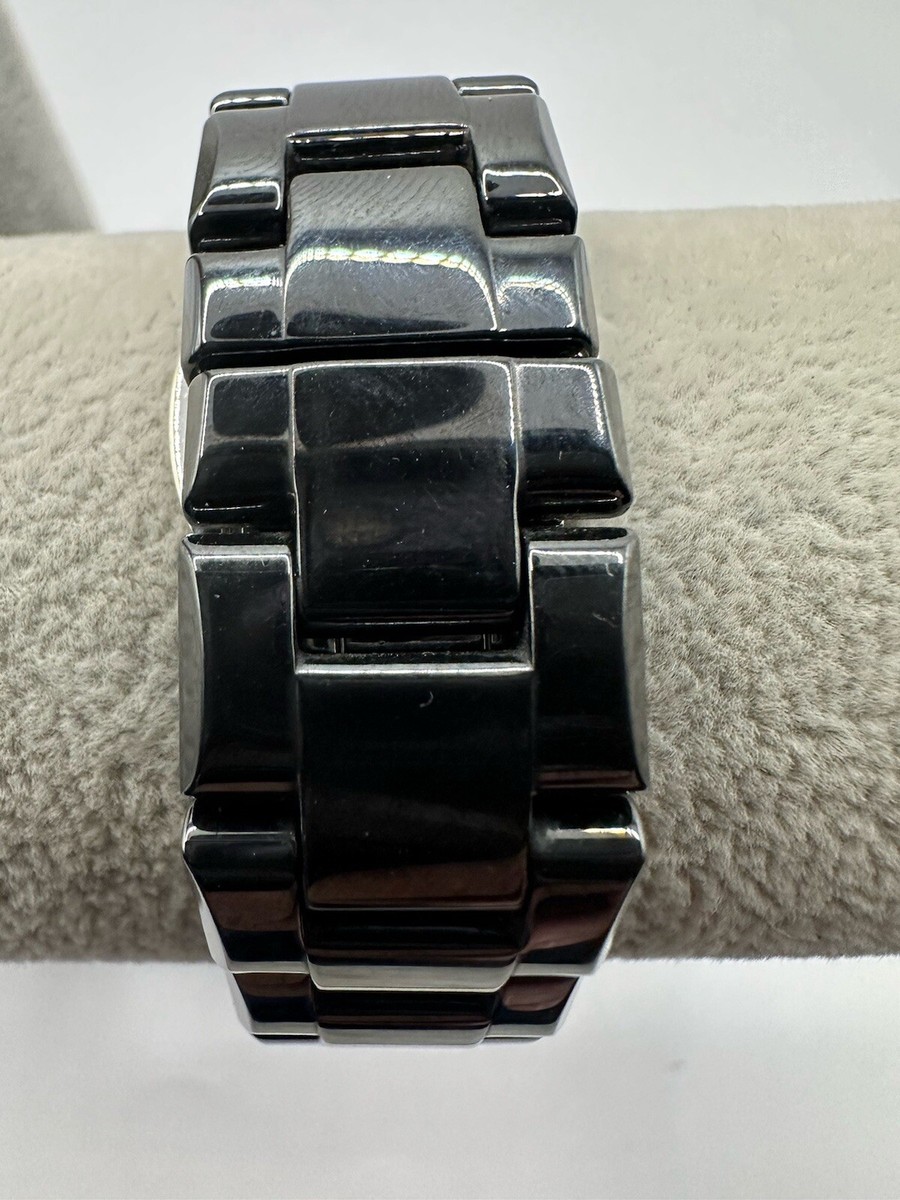 Emporio Armani Ceramica Black Quartz Watch AR-1402 New