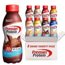 Premier Protein Shake,30g Protein,1g Sugar,24 Vitamins  Minerals,11 oz, 12-pack