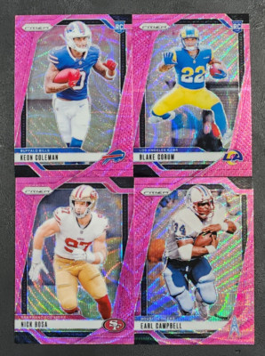 2024 Prizm Football PINK WAVE PRIZMS 251-400 with Rookies You Pick - 2 Card Mini