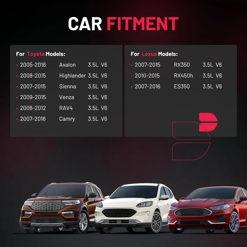 6X Spark plugs & ignition coil packs For 2005-2018 Toyota Avalon 3.5L UF487 - Image 3 of 4