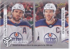 2023/24 UD..McDAVID / DRAISAITL..GAME DATED MOMENTS../599..CARD # 38..OILERS
