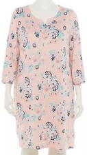 Croft  Barrow Whisper Luxe sleep-shirt Nightgown Sz 3X - Pink Floral - New