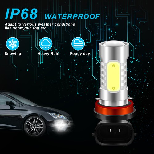 Faro LED de haz alto bajo + bombillas antiniebla S2 para Chevy Cobalt 2005 2006-2010 - Imagen 14 de 18