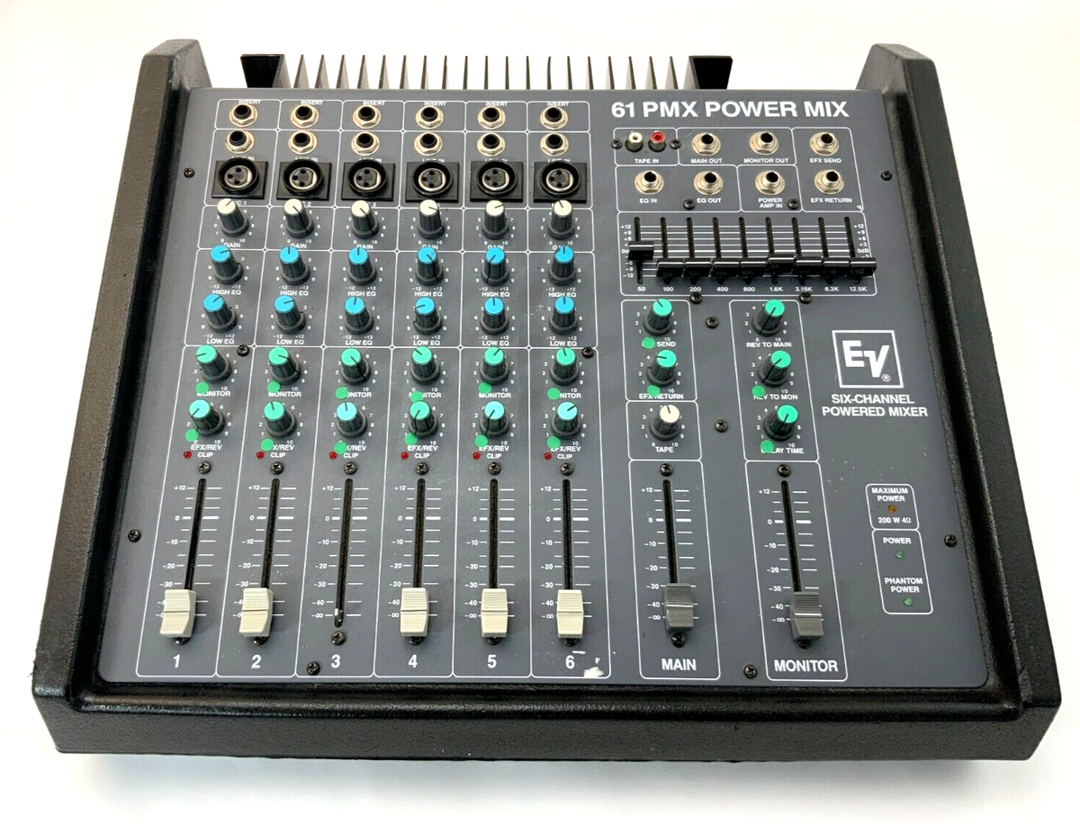 Electro Voice 61 PMX POWER MIX 6 Channel Powered Mixer -see Electro Voice 61 PMX POWER MIX 6 Channel Powered Mixer -see