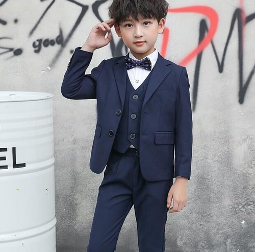 New Kids Child Blazer Jacket Boys Performance Wedding Host Coat Casual Outerwear - Picture 11 of 22